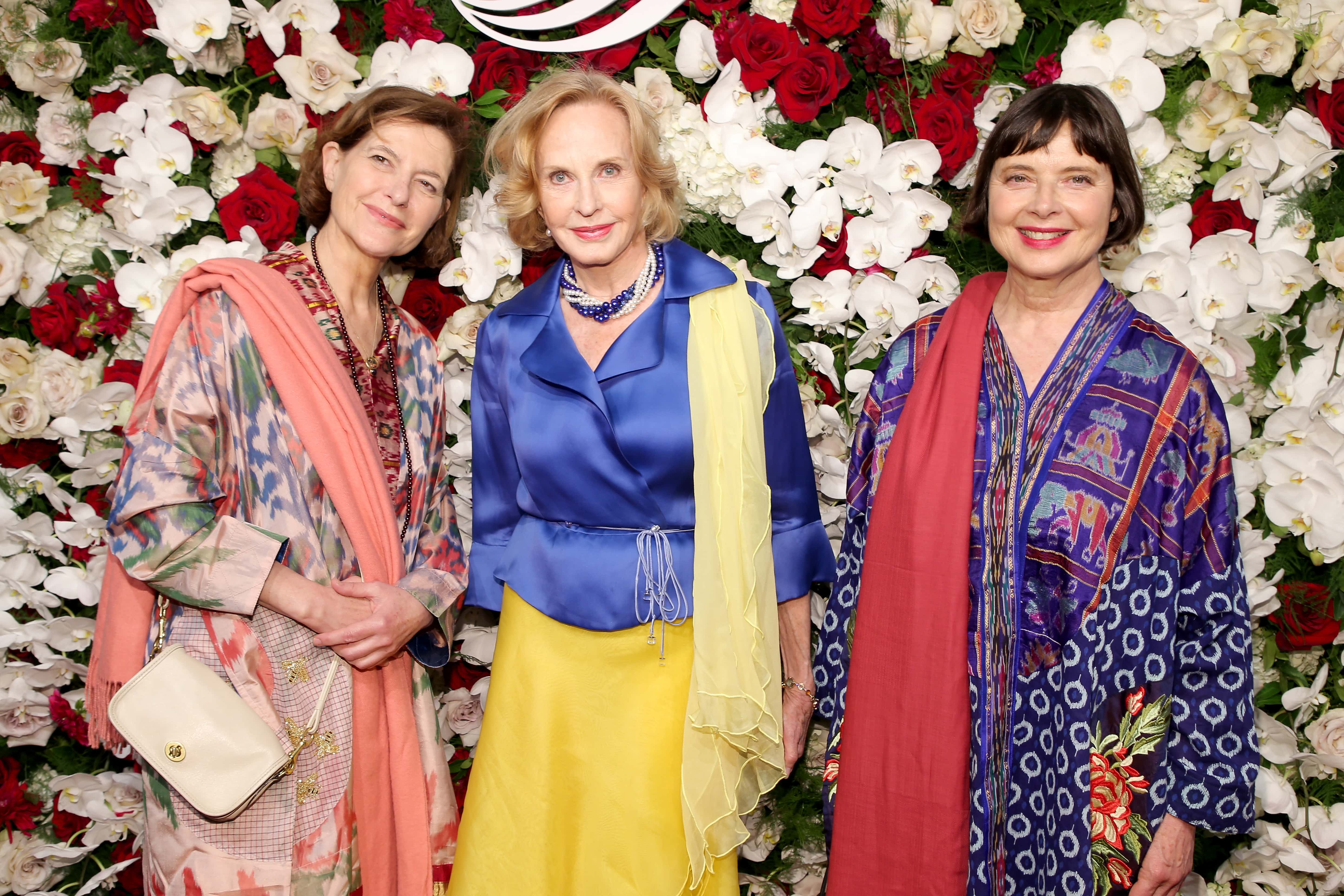 Ingrid Rossellini, Pia Lindstrom, and Isabella Rossellini attend the American Theatre Wing Centennial Gala at Cipriani 42nd Street on September 18, 2017.