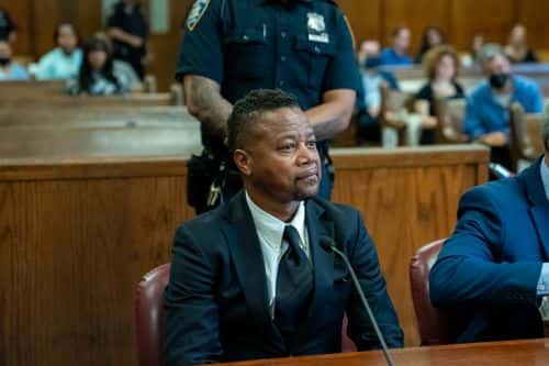 Cuba Gooding Jr. Arrives at NYS Supreme Court for sentencing on October 13, 2022 in New York City. The Oscar-winning actor Cuba Gooding Jr., plead guilty to charges of forcible touching and sex abuse. The criminal charges Gooding plead guilty to were brought against him after a worker at a New York nightclub alleged he forcibly kissed her, while he also faced charges stemming from three other incidents in which he stood accused of forcible touching or abuse.