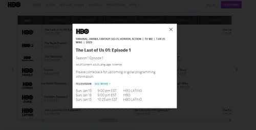 Official runtime for 'The Last of Us' (HBO)
