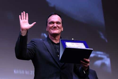 Director Quentin Tarantino receives the Lifetime Achievement Award during the Quentin Tarantino close encounter during the 16th Rome Film Fest 2021 on October 19, 2021 in Rome, Italy.
