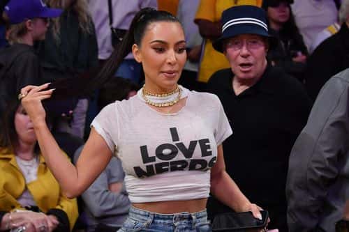 Kim Kardashian attends a playoff basketball game between the Los Angeles Lakers and the Golden State Warriors at Crypto.com Arena on May 08, 2023 in Los Angeles, California.