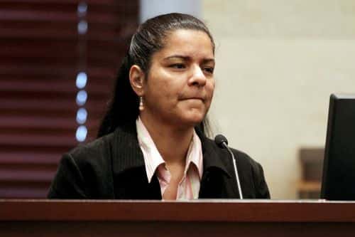 Krystal Holloway, also known as River Cruz, testifies during the Casey Anthony murder trial at the Orange County Courthouse on June 30, 2011 in Orlando, Florida. Holloway claims to have had an affair with George Anthony, Casey's father. Anthony's defense attorneys argued that she didn't kill her two-year-old daughter Caylee, but that she accidentally drowned.