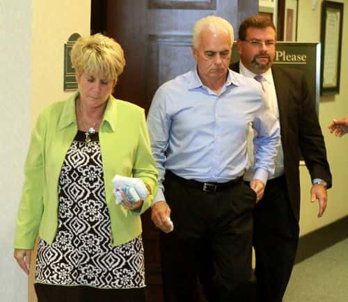 Cindy and George Anthony, parents of Casey Anthony, are the first to leave the courtroom, with their attorney Mark Lippman, after their daughter was found not guilty in her 1st-degree murder trial, at the Orange County Courthouse July 5, 2011 in Orlando, Florida.  Casey Anthony had been accused  of murdering her two-year-old daughter Caylee in 2008.