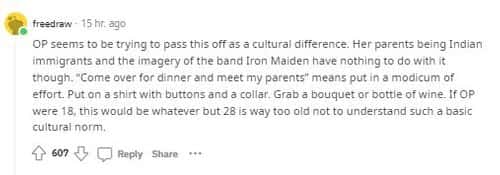 A user wrote, 'OP seems to be trying to pass this off as a cultural difference.' ( Redddit/ Freedraw)
