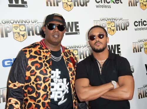 (L-R) Master P and his son Romeo Miller attend the Premiere Of WEtv's Growing Up Hip Hop Season 4 on May 22, 2018 in West Hollywood, California.