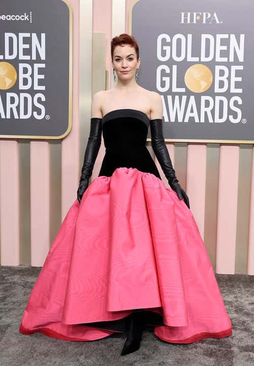 Britt Lower attends the 80th Annual Golden Globe Awards at The Beverly Hilton on January 10, 2023 in Beverly Hills, California.
