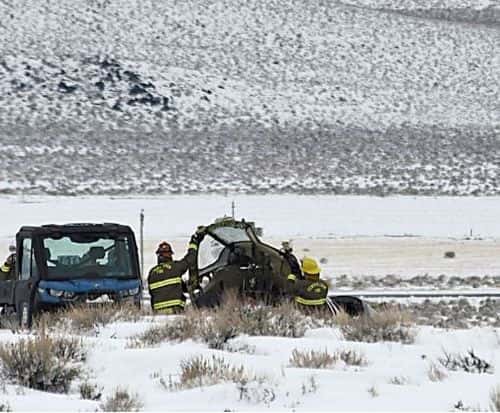 Emergency services at the accident spot