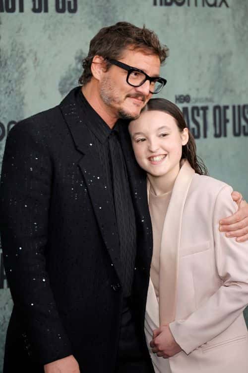 (L-R) Pedro Pascal and Bella Ramsey attend the Los Angeles Premiere of HBO's