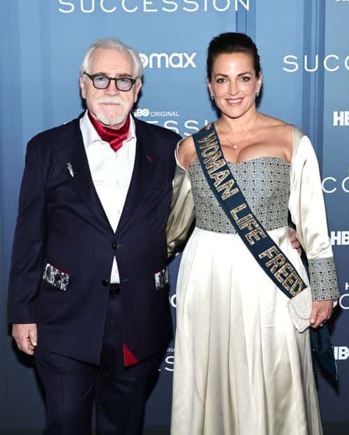 (L-R) Brian Cox and Nicole Ansari-Cox attend the HBO's