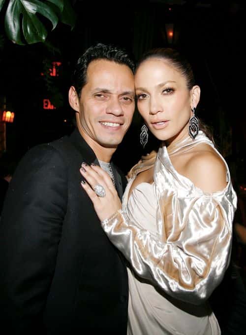 Marc Anthony and Jennifer Lopez attend a post VMA dinner at The Waverly Inn on September 13, 2009 in New York City.
