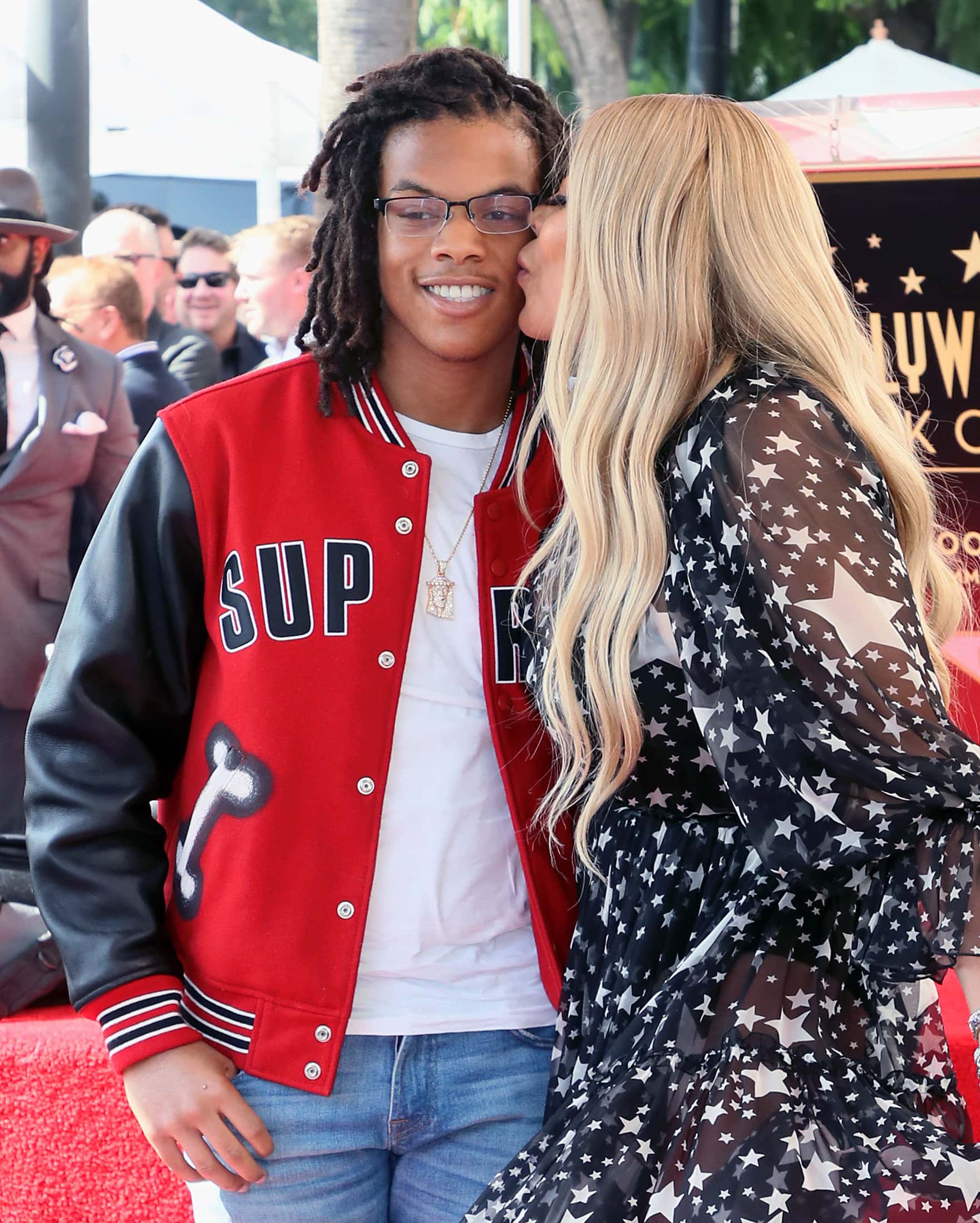Wendy Williams and son Kevin Hunter Jr. attend her being honored with a Star on the Hollywood Walk of Fame on October 17, 2019 in Hollywood, California.