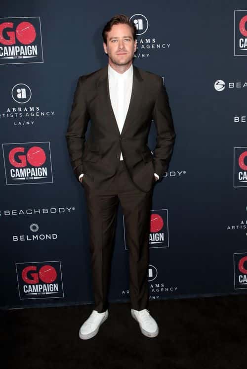 Armie Hammer attends the Go Campaign's 13th Annual Go Gala at NeueHouse Hollywood on November 16, 2019 in Los Angeles, California.