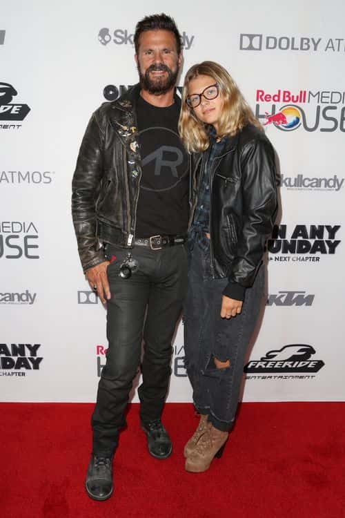 Actor Lorenzo Lamas (L) and daughter Victoria Lamas arrive at the