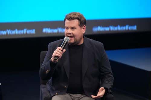 James Corden speaks onstage during the 2022 New Yorker Festival at SVA Theatre on October 09, 2022 in New York City.
