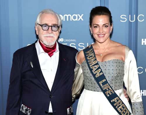 (L-R) Brian Cox and Nicole Ansari-Cox attend the HBO's