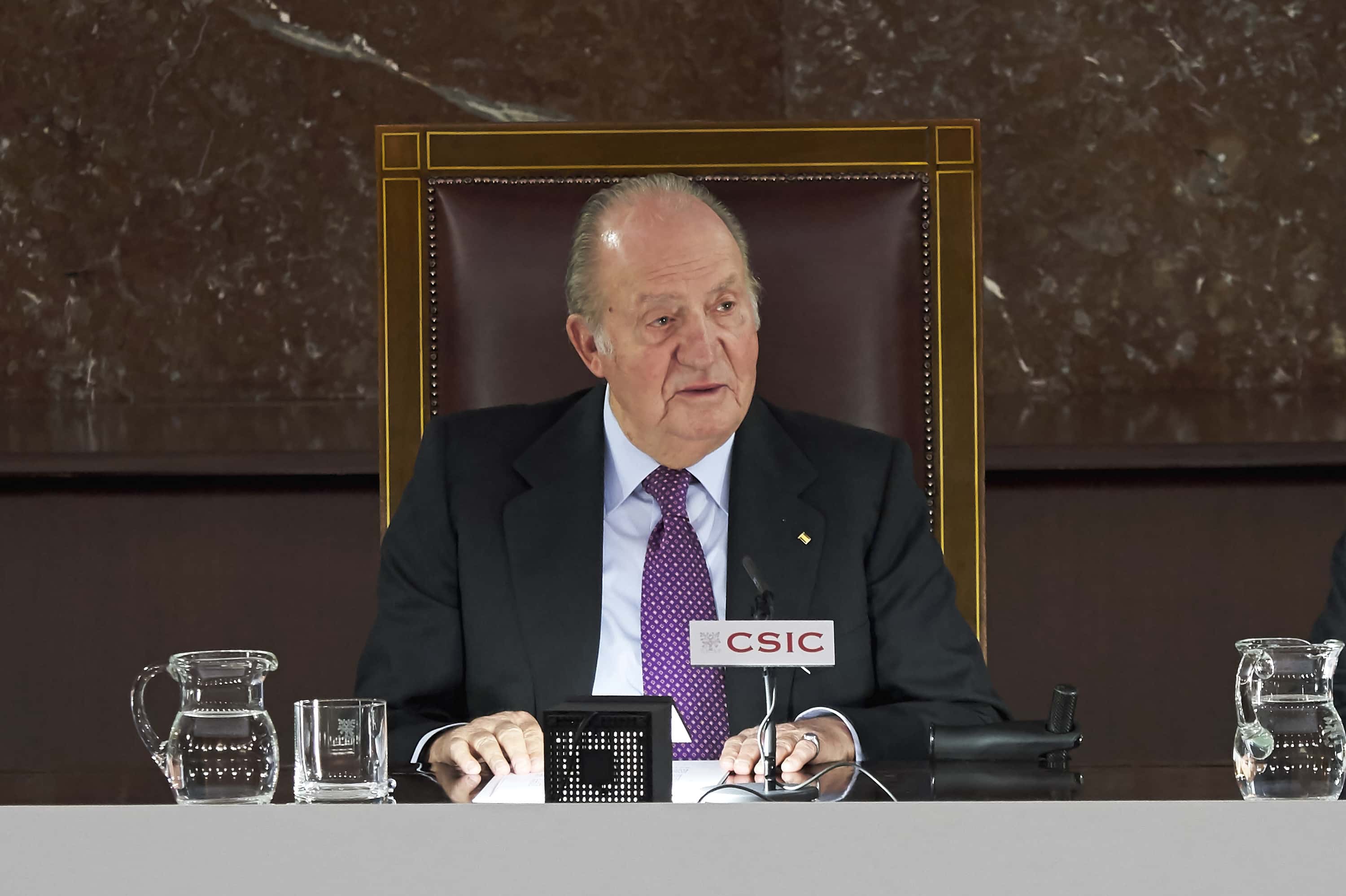 King Juan Carlos delivers FONDENA Award 2017 at the CESIC on November 15, 2017 in Madrid, Spain.
