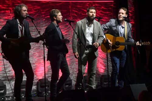 (L-R) Josh Jenkins, Jacob Davis, Jordan Davis and Matt Jenkins perform onstage during the 2022 SESAC Nashville Music Awards at Country Music Hall of Fame and Museum on November 06, 2022 in Nashville, Tennessee.