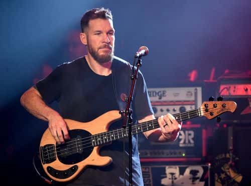 Musician Tim Commerford performs at Prophets of Rage and Friends' Anti Inaugural Ball at the Taragram Ballroom on January 20, 2017 in Los Angeles, California.