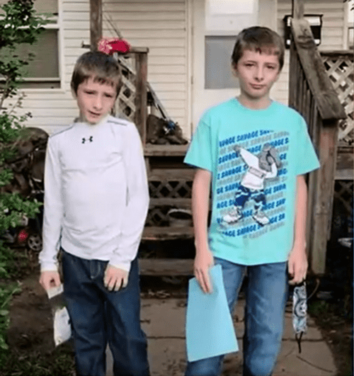 Christian Weaver and his twin brother Brenton (Screenshot from WSAZ news)