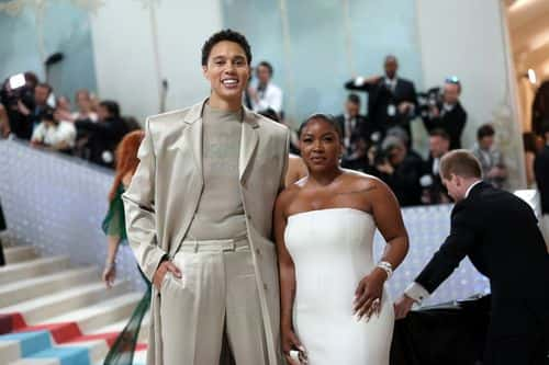 (L-R) Brittney Griner and Cherelle Griner attend The 2023 Met Gala Celebrating 