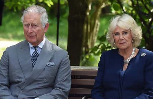 Prince Charles, Prince of Wales and Camilla, Duchess of Cornwall attend the dedication service for the National Memorial to British Victims of Overseas Terrorism at the National Memorial Arboretum on May 17, 2018 in Alrewas, England.
