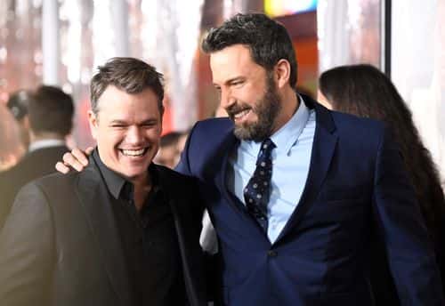 Actors Matt Damon and Ben Affleck attend the premiere of Warner Bros. Pictures'