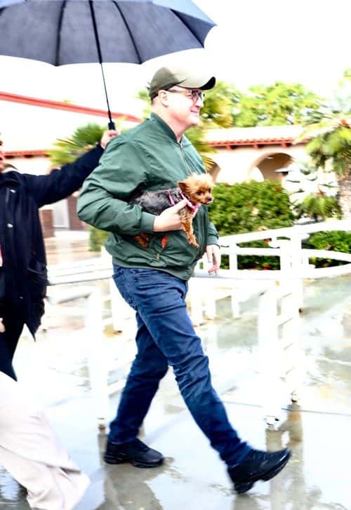 Brendan Fraser out for a day with his pooch. (Photo: Backgrid)