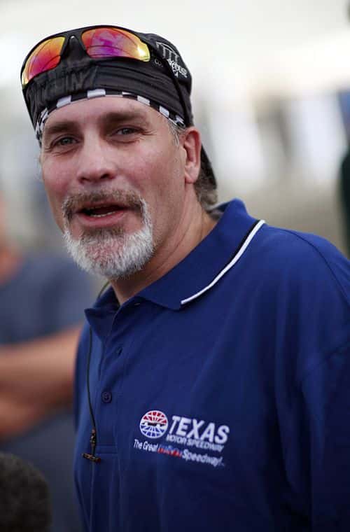 Motorcycle daredevil Robbie Knievel greets returning U.S. servicemen and women on Memorial Day at Dallas/Fort Worth International Airport May 31, 2010 in Dallas, Texas.