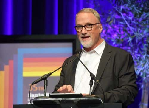 David Fincher speaks onstage at the Maltin Modern Master Award Honoring Brad Pitt during the 35th Santa Barbara International Film Festival at the Arlington Theatre on January 22, 2020 in Santa Barbara, California.