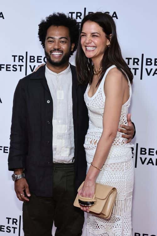 Bobby Wooten III and Katie Holmes attend