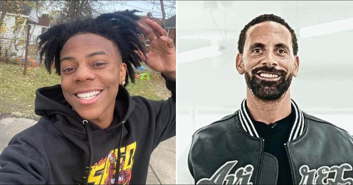 IShowSpeed playfully poked fun at former footballer Rio Ferdinand for his role in the 2009 Champions League Final  (@ishowspeed, @rioferdinand/Instagram) 