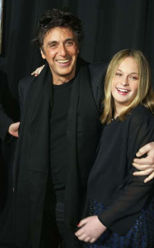 Actor Al Pacino and his daughter Julie Marie arrive at the premiere of 