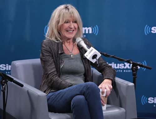 Lindsey Buckingham and Christine McVie discuss their new album during SiriusXM's 'Town Hall' hosted by Mark Goodman at the SiriusXM Studio on June 9, 2017 in New York City.