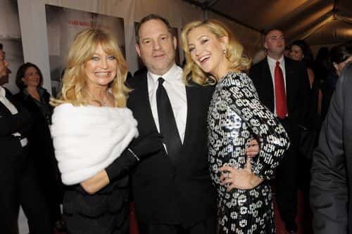 (L-R) Actress Goldie Hawn, producer Harvey Weinstein and actress Kate Hudson attend  the New York premiere of