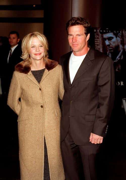 FILE PHOTO: Meg Ryan and Dennis Quaid attend the premiere of Quaid's new film,