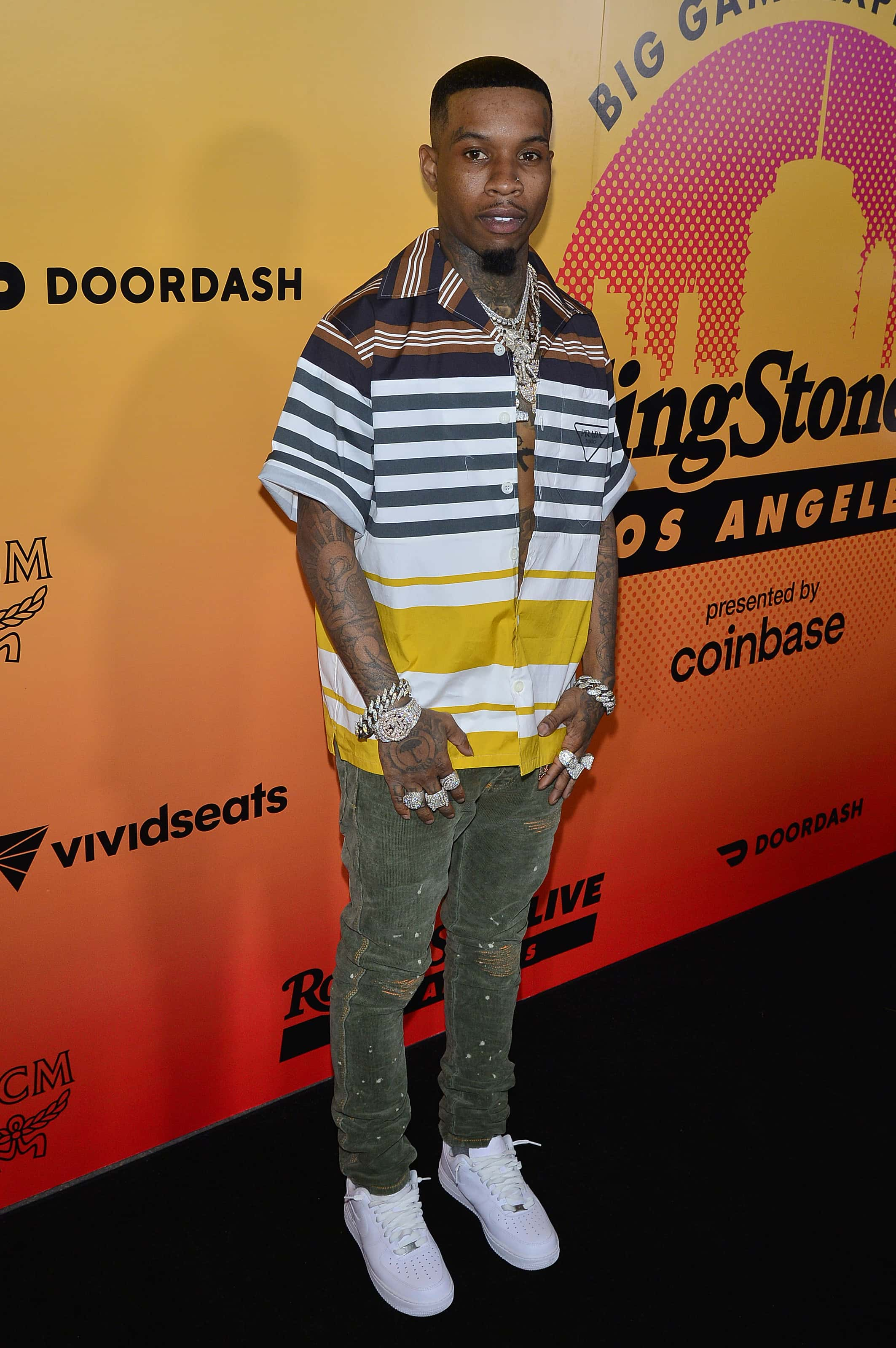 Tory Lanez attends Rolling Stone Live Big Game Experience at Academy LA on February 13, 2022 in Los Angeles, California.