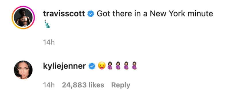 Kylie Jenner teased fans on her third pregnancy (Photo by Instagram@ktravisscott)