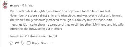 Another user expaalined an incident ( Reddit/ SB_wife)