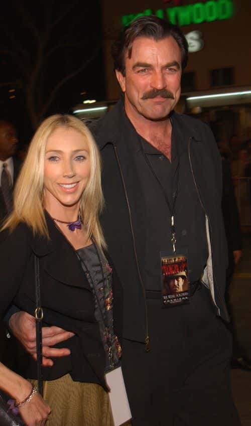 Actor Tom Selleck arrives with his wife actress Jillie Mack at the premiere of the movie