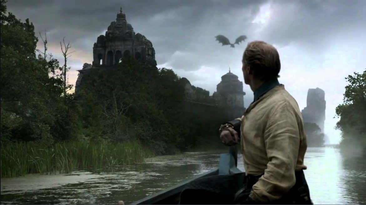 Jorah Mormont traveling through the ruins of Valyria in 'Game of Thrones' Season 5 (HBO)