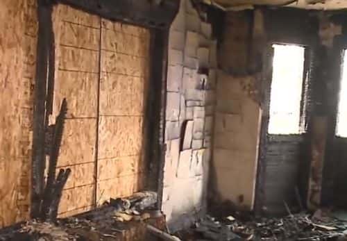 The condition of the burned house