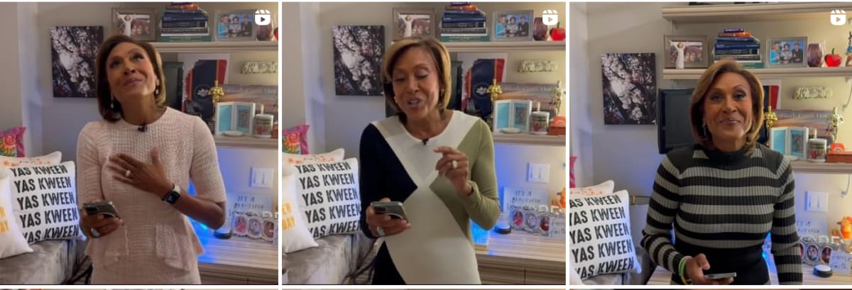 Robin Roberts often shares motivational messages for her 'glam fam' and fans (Instagram/@robinrobertsgma)