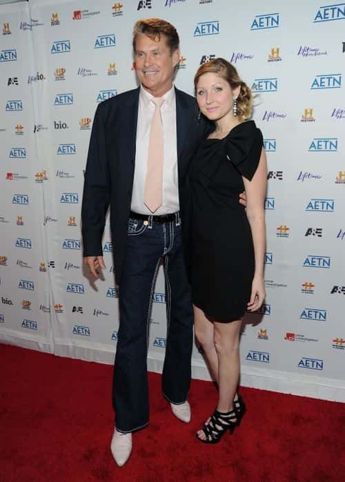 Actor David Hasselhoff and daughter Taylor Hasselhoff attend the 2010 A&E Upfront at the IAC Building on May 5, 2010 in New York City.