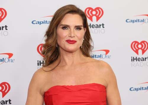 Brooke Shields attends the Z100's iHeartRadio Jingle Ball 2022 Press Room at Madison Square Garden on December 09, 2022 in New York City.