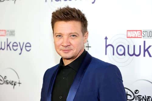 Jeremy Renner attends the Hawkeye New York Special Fan Screening at AMC Lincoln Square on November 22, 2021 in New York City.