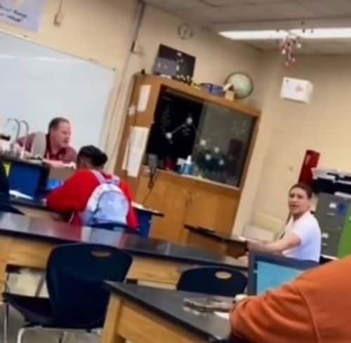 Sanford Graves taking session for the students (Daily Mail video screenshot)