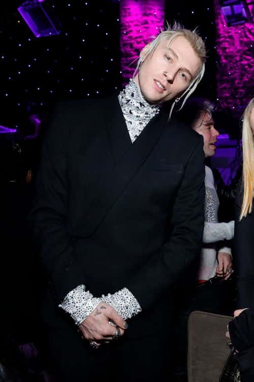 Machine Gun Kelly attends the Pre-GRAMMY Gala & GRAMMY Salute to Industry Icons Honoring Julie Greenwald and Craig Kallman on February 04, 2023 in Los Angeles, California.